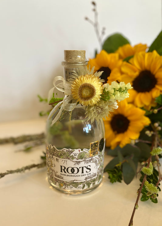 Roots Marlborough Dry Gin with Deluxe Sunflower Bouquet